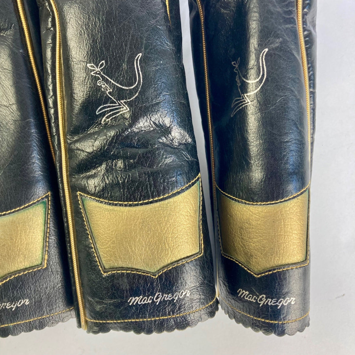 Vintage MacGregor Golf Club Head Covers Leather Kangaroo I II III IV