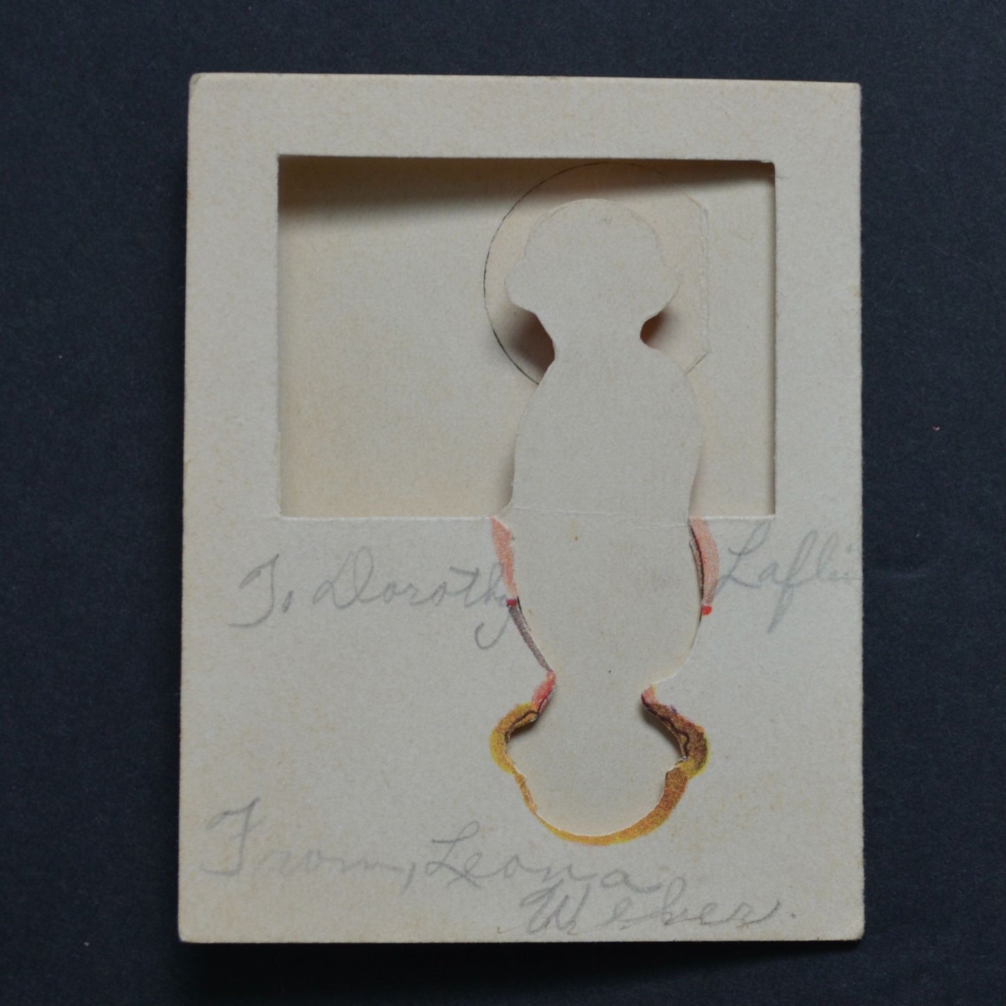 Vintage Valentine My Card Moon Girl Yellow Dress