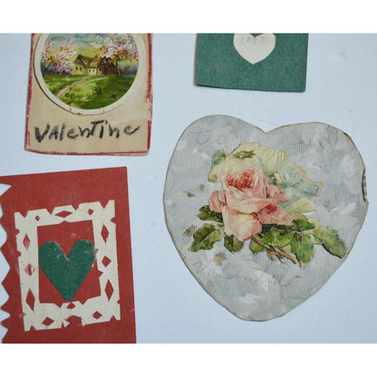 1930s Vintage HANDMADE OOAK Valentine Cards Unique Lot #6