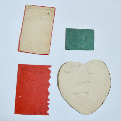 1930s Vintage HANDMADE OOAK Valentine Cards Unique Lot #6