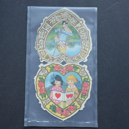 Vintage Valentine Card Laser Cut Cupids Album