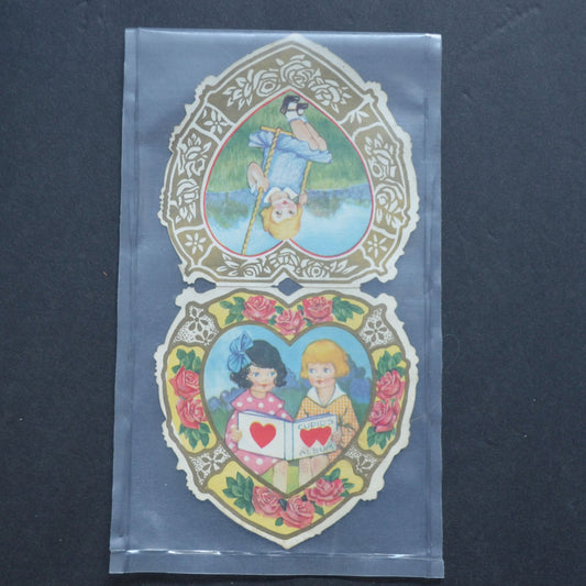 Vintage Valentine Card Laser Cut Cupids Album