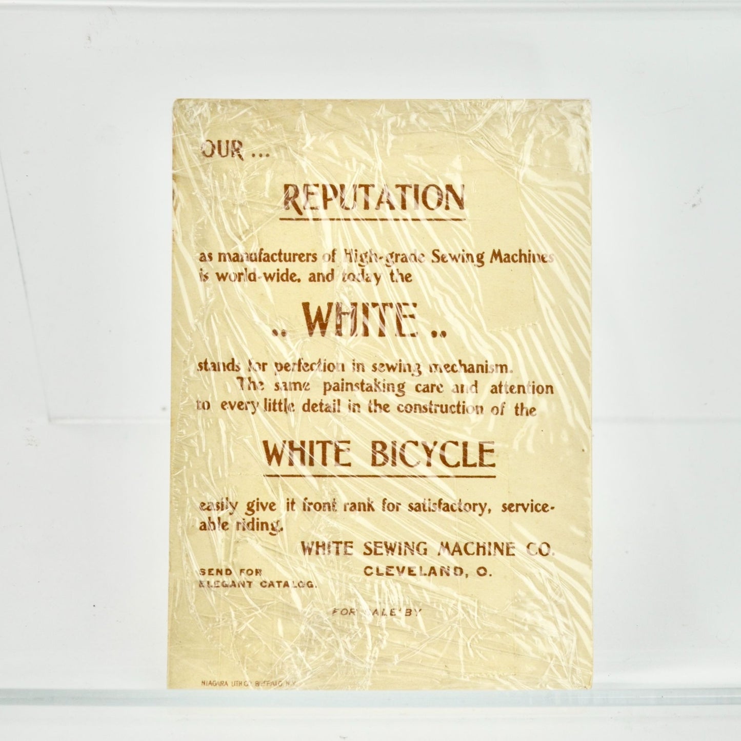 White Sewing Machine Co. Antique Victorian Trading Card Trade