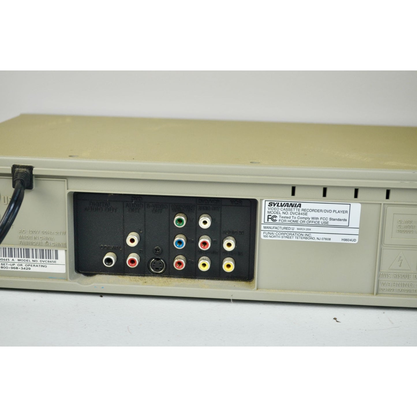 Sylvania DVC845E Combo DVD VHS Player For Parts Untested