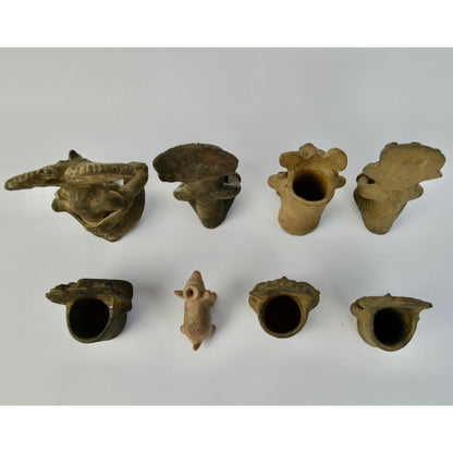 Museum Copies Terra Cotta Pre-Historic Zapotec Indians Oaxaca Mexico 1960s Vintage