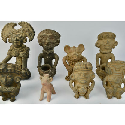 Museum Copies Terra Cotta Pre-Historic Zapotec Indians Oaxaca Mexico 1960s Vintage