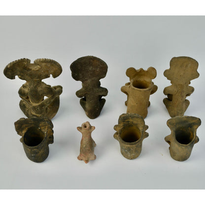 Museum Copies Terra Cotta Pre-Historic Zapotec Indians Oaxaca Mexico 1960s Vintage