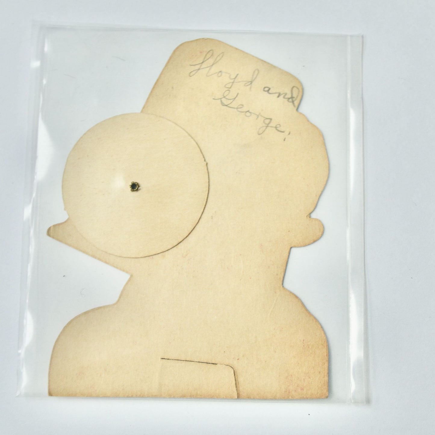 Vintage Valentine's Day Card Elf Camera Mechanical Articulating Turn Wheel