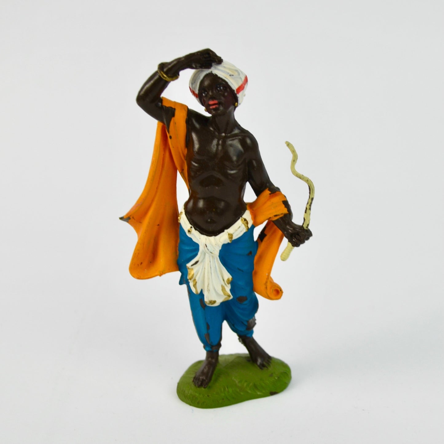Hand-Painted Depose Italy Figurine With Scarf & Bow Nativity Decorative Figurine