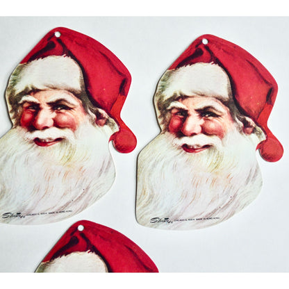 Silvestri Santa Tags Vintage Unused Set of 3