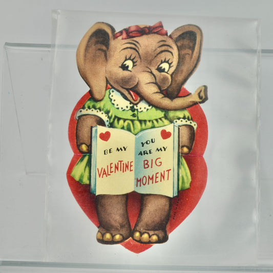 Vintage Valentine's Day Elephant Card You Are My Big Moment