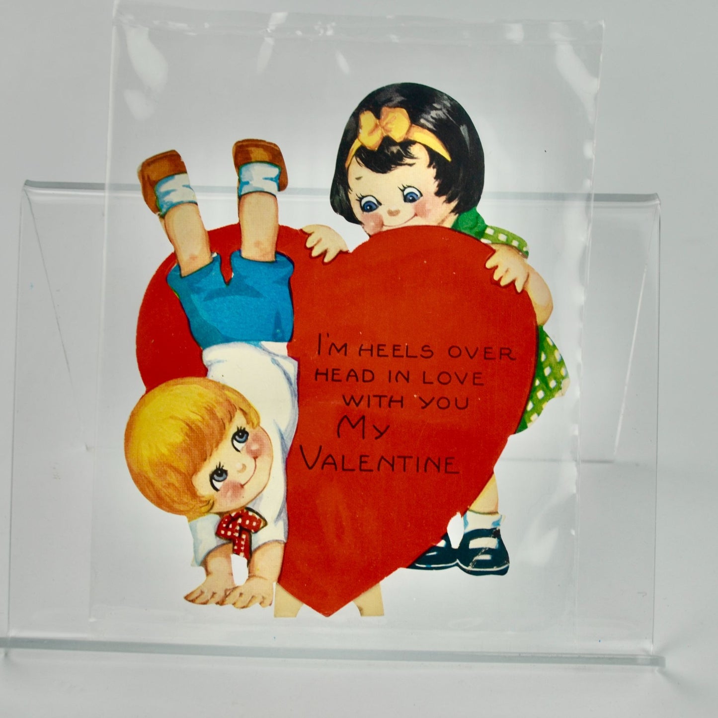 Vintage Valentine's Day Card I'm Heels Over Head in Love