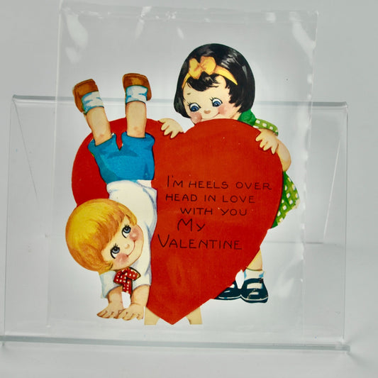 Vintage Valentine's Day Card I'm Heels Over Head in Love