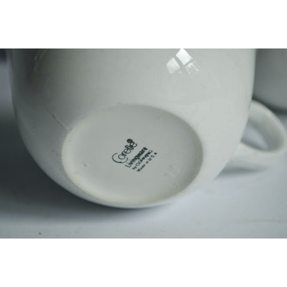 Corelle Snowflake Blue Garland Set of 4 Coffee Mugs Cups
