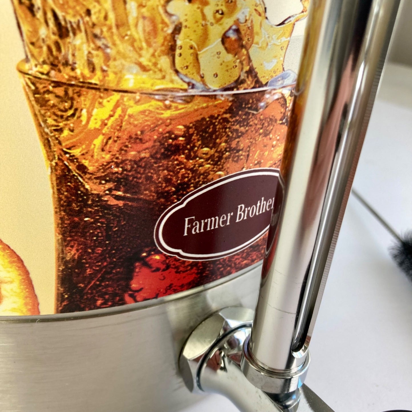 Vintage Brewmatic Farmer Iced Tea Dispenser Stainless Steel #1250508 Commercial
