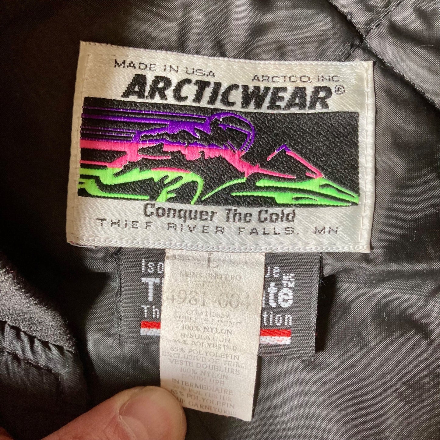 Vintage Arctic Cat Team Arctic Snowmobile Spring Jacket Men's Large 4981-004