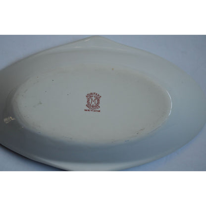 Noritake Lusterware Handpainted Japan Trinket Bowl Dish Blue Floral