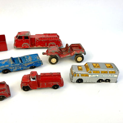 Vintage Toy Car Lot (12) Tootsietoy Midgetoy Matchbox Aveling Hot Wheels Diecast