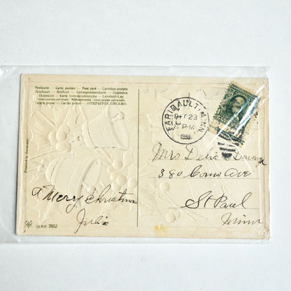 1908 Antique All Good Wishes for Christmas Postcard