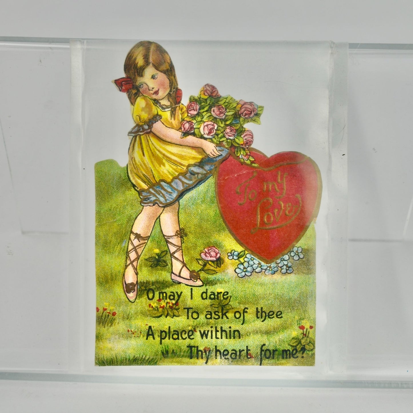 Vintage Valentine's Day Card O May I Dare To Ask of Thee