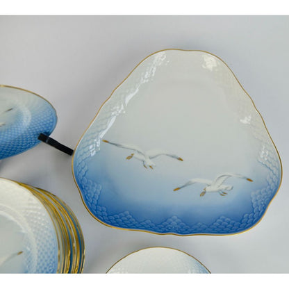 Bing & Grondahl Denmark Seagull Plates Dishes Set Triangular Saucer Bread Plates