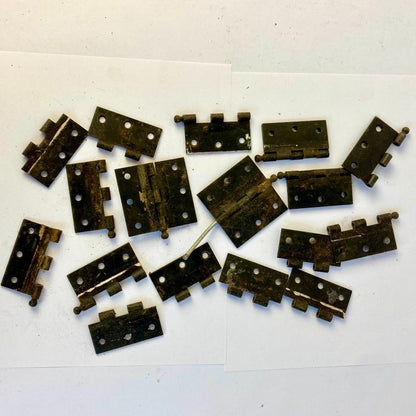 Lot Antique Cast Iron Hinge Parts Cabinet Door Butt Hinges Vintage
