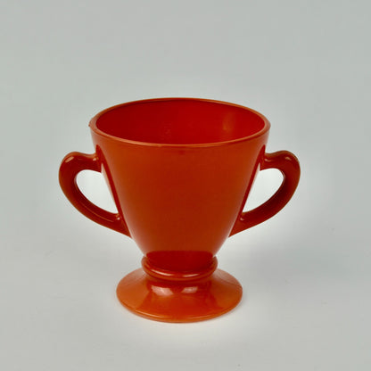 Hazel Atlas Ovide Rust Footed Sugar Bowl Vintage