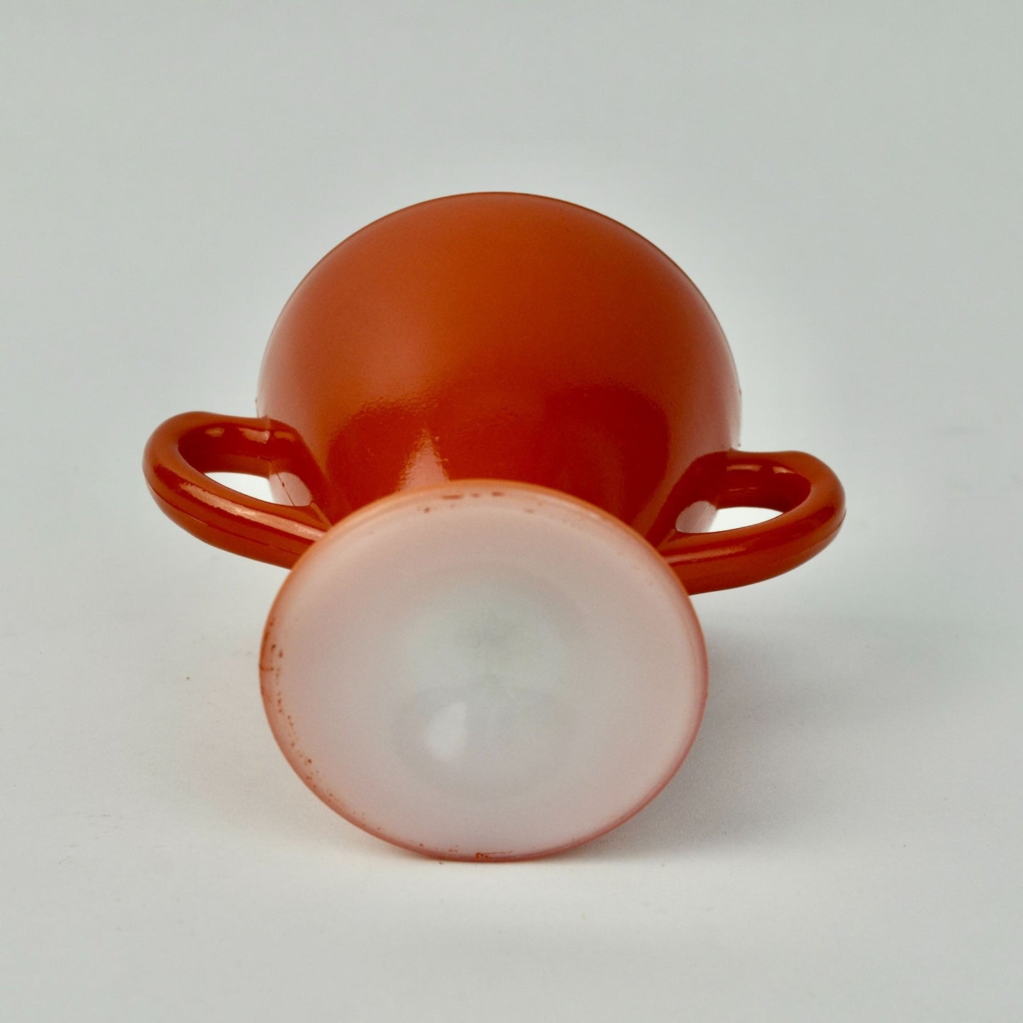 Hazel Atlas Ovide Rust Footed Sugar Bowl Vintage