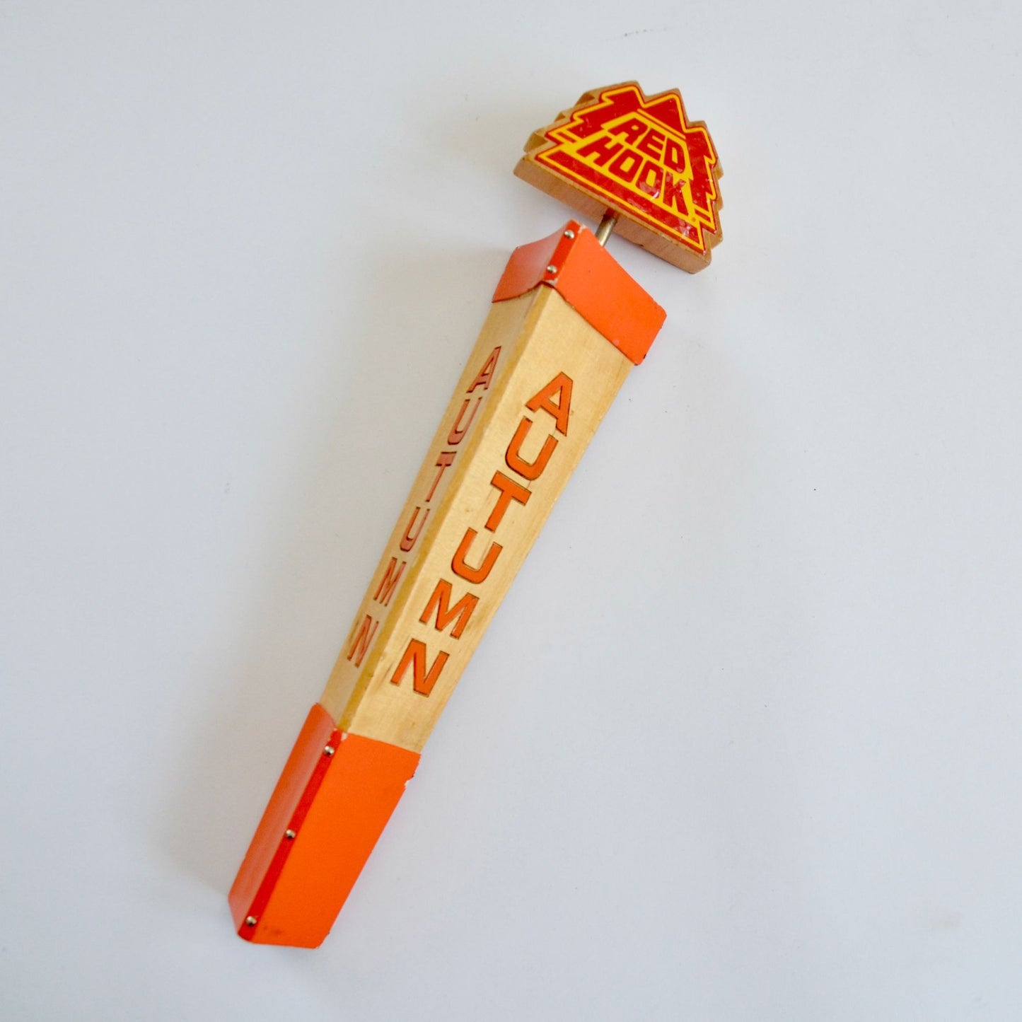 Red Hook Autumn Ale 3-Sided Tap Handle Beer 12" Wood Seattle, Washington USA