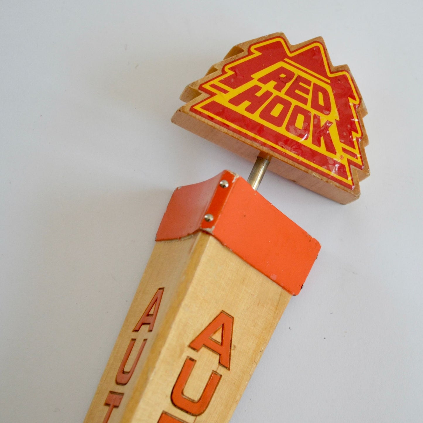 Red Hook Autumn Ale 3-Sided Tap Handle Beer 12" Wood Seattle, Washington USA