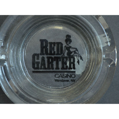 Red Garter Casino Wendover Nevada Vintage Ashtray Clear Glass