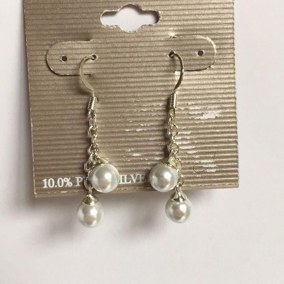 Danecraft 10.0% Pure Silver Pearl Drop Earrings