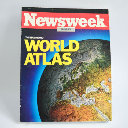 Vintage 1987 Newsweek The Hammond World Atlas Map Book Softcover