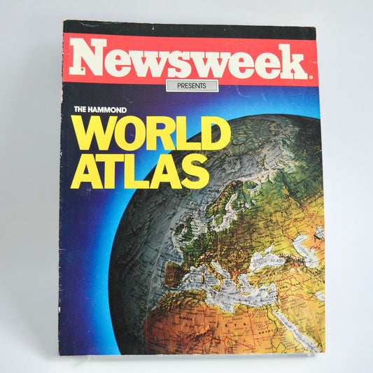 Vintage 1987 Newsweek The Hammond World Atlas Map Book Softcover