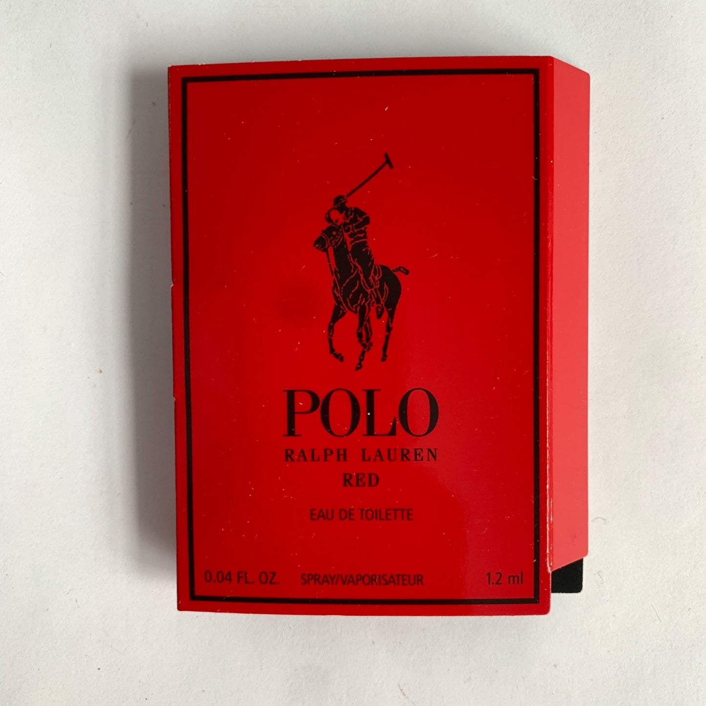 Ralph Lauren Red Polo EDT Sample Vial on Card .04 oz