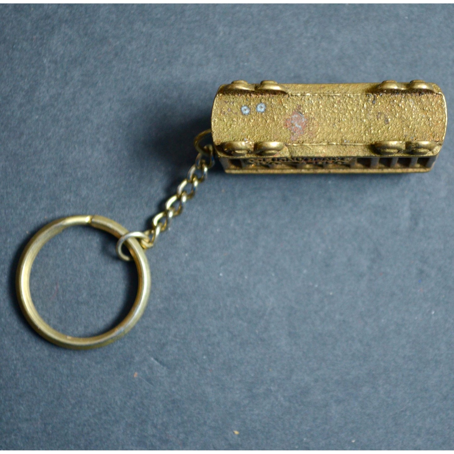 Vintage Brass Cable Car San Francisco Keychain