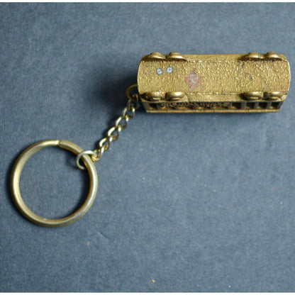 Vintage Brass Cable Car San Francisco Keychain
