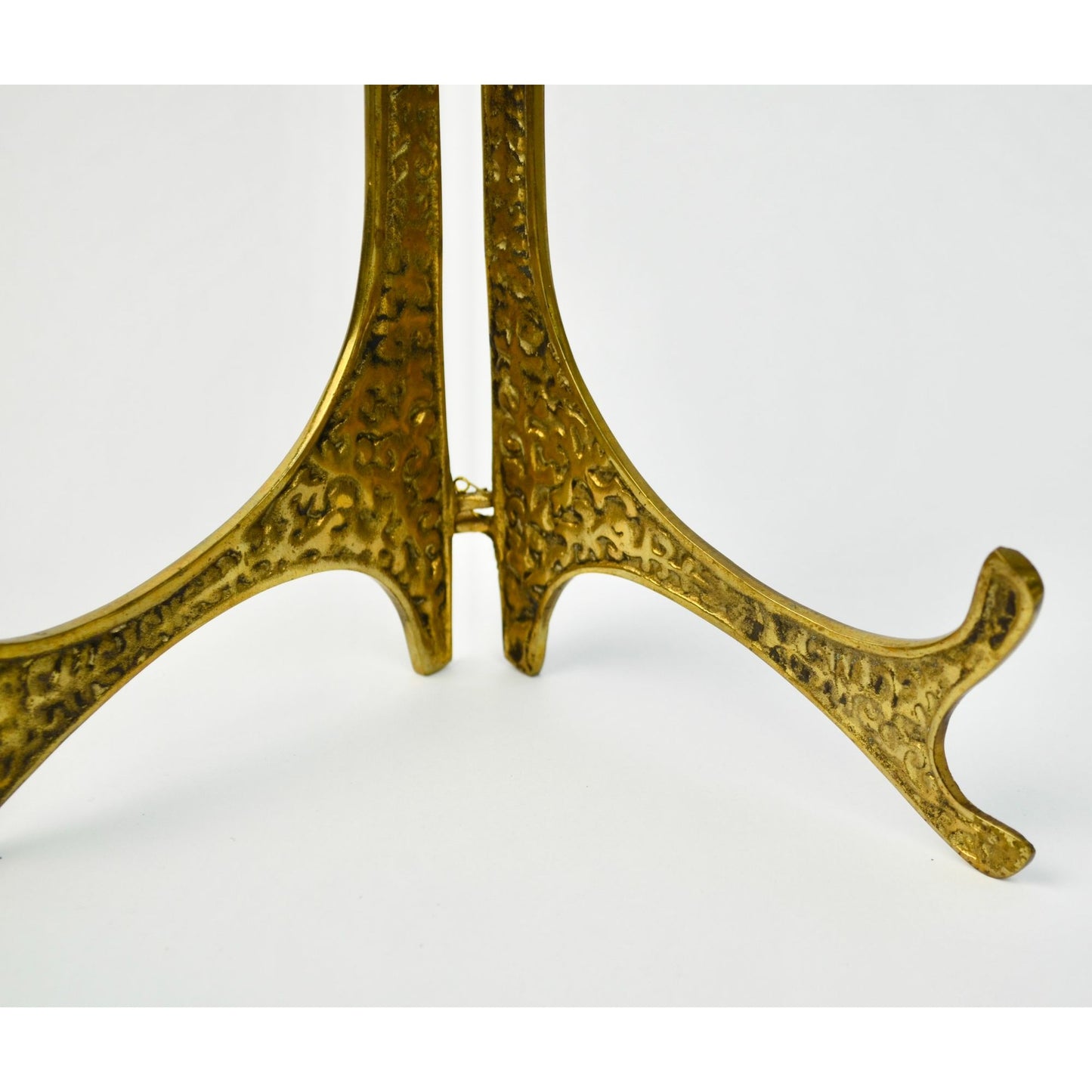 Vintage Solid Brass Folding Easel Display Stand 8"