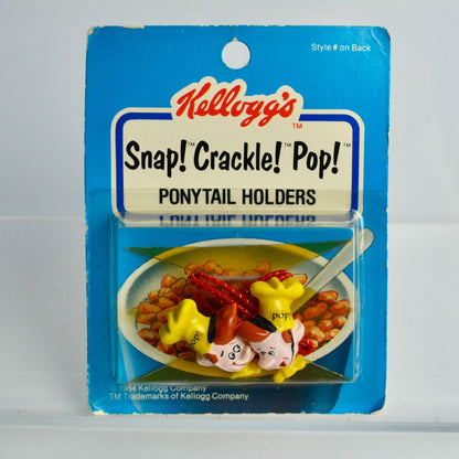 Kellogg's Snap Crackle Pop Ponytail Holders Vintage New NOS