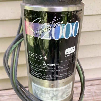 Sta-Rite Submersible Well Pump Signature 2000 Model 10SP4C02J-02