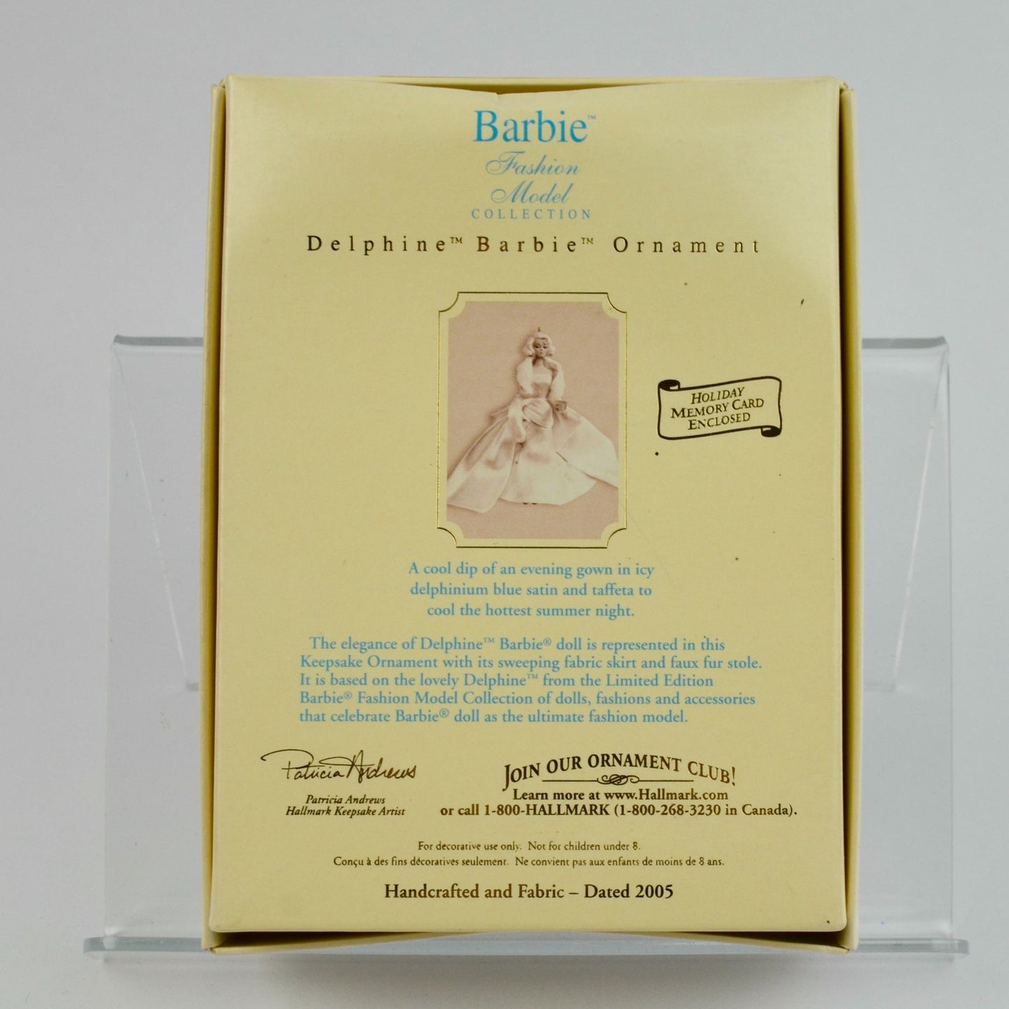 Hallmark Barbie Delphine Ornament 2004 Vintage In Box