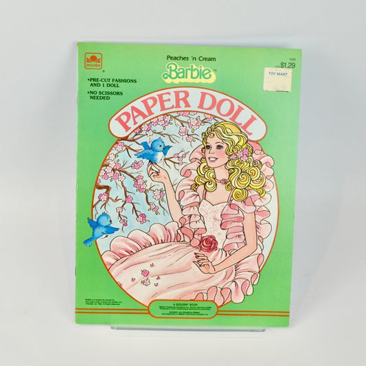 Golden Barbie Peaches 'n Cream Paper Doll UNCUT 1985