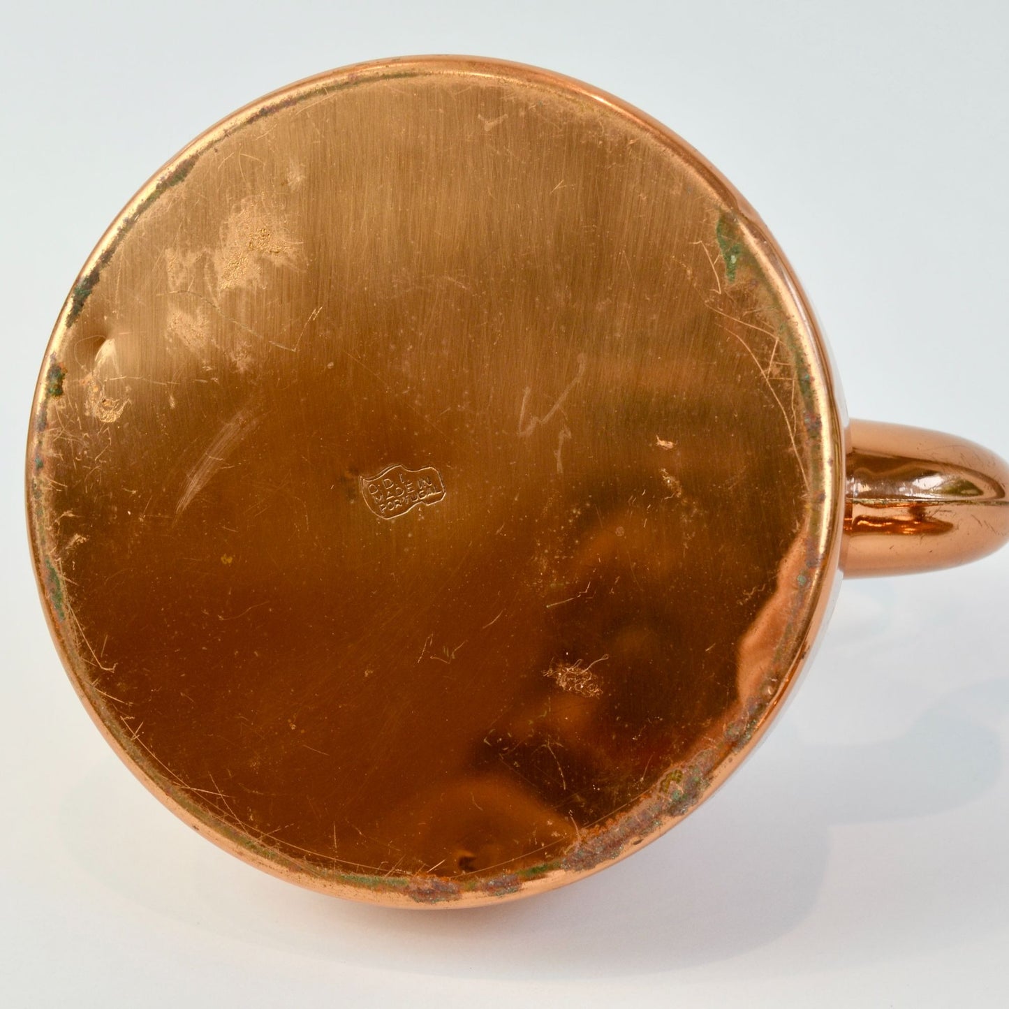 ODI Portugal Copper Teapot Wooden Handle Vintage