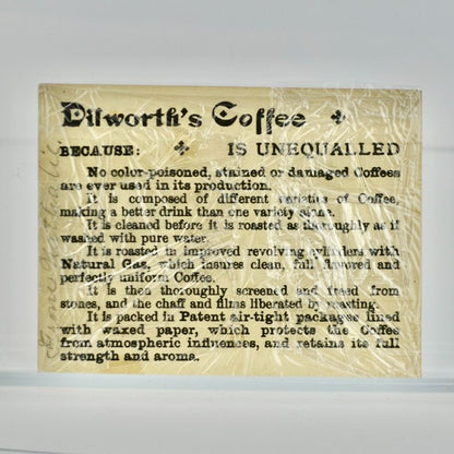 Antique Dilworth's Coffee Victorian Trading Card Girl Flowers Basket