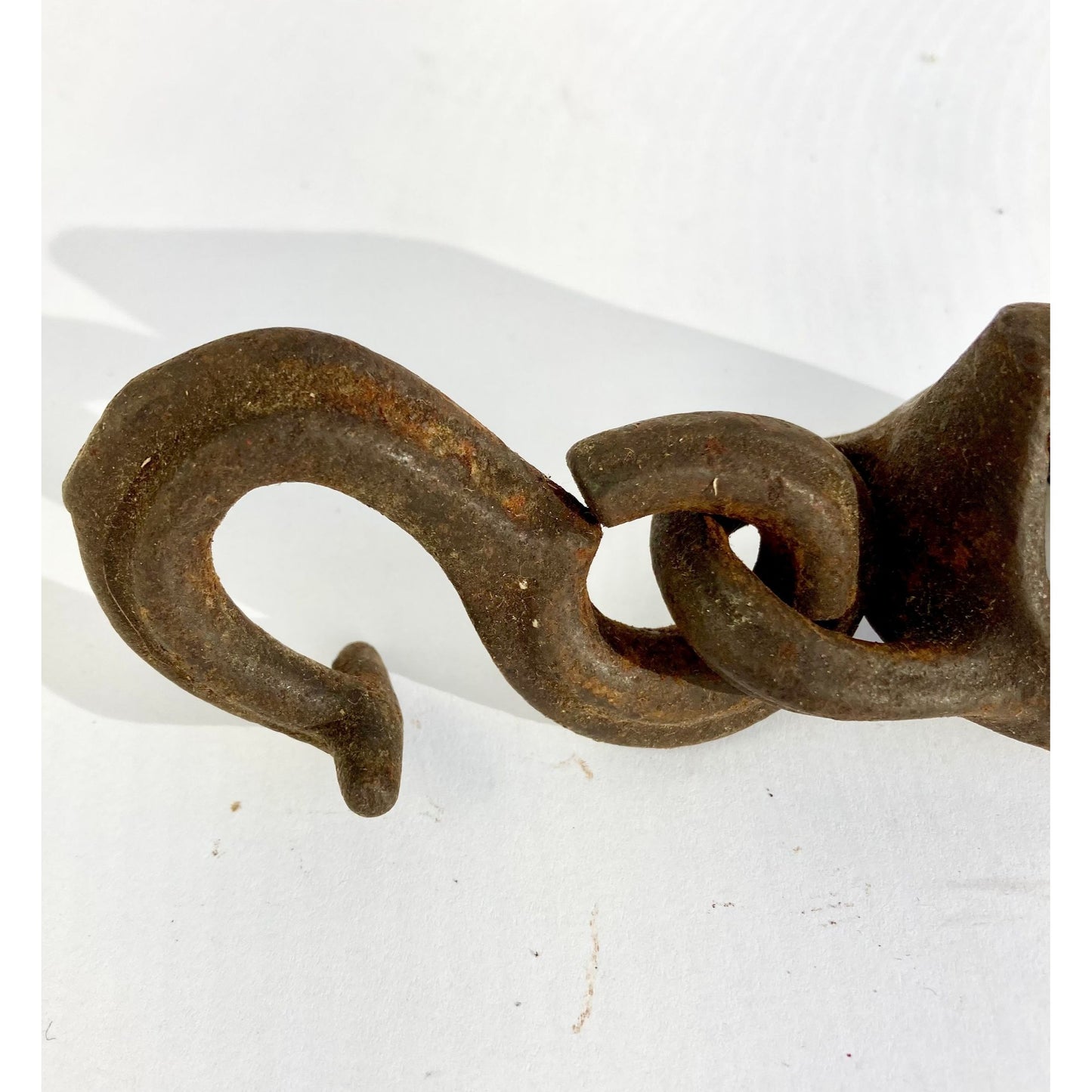 Antique Cast Iron Hook Block & Tackle Primitive Vintage