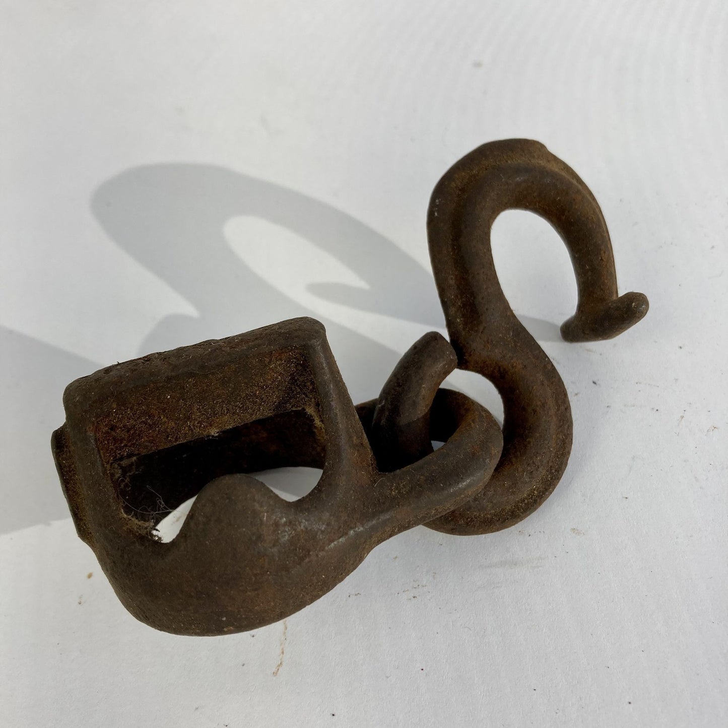 Antique Cast Iron Hook Block & Tackle Primitive Vintage