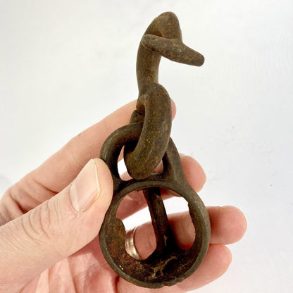 Antique Cast Iron Hook Block & Tackle Primitive Vintage