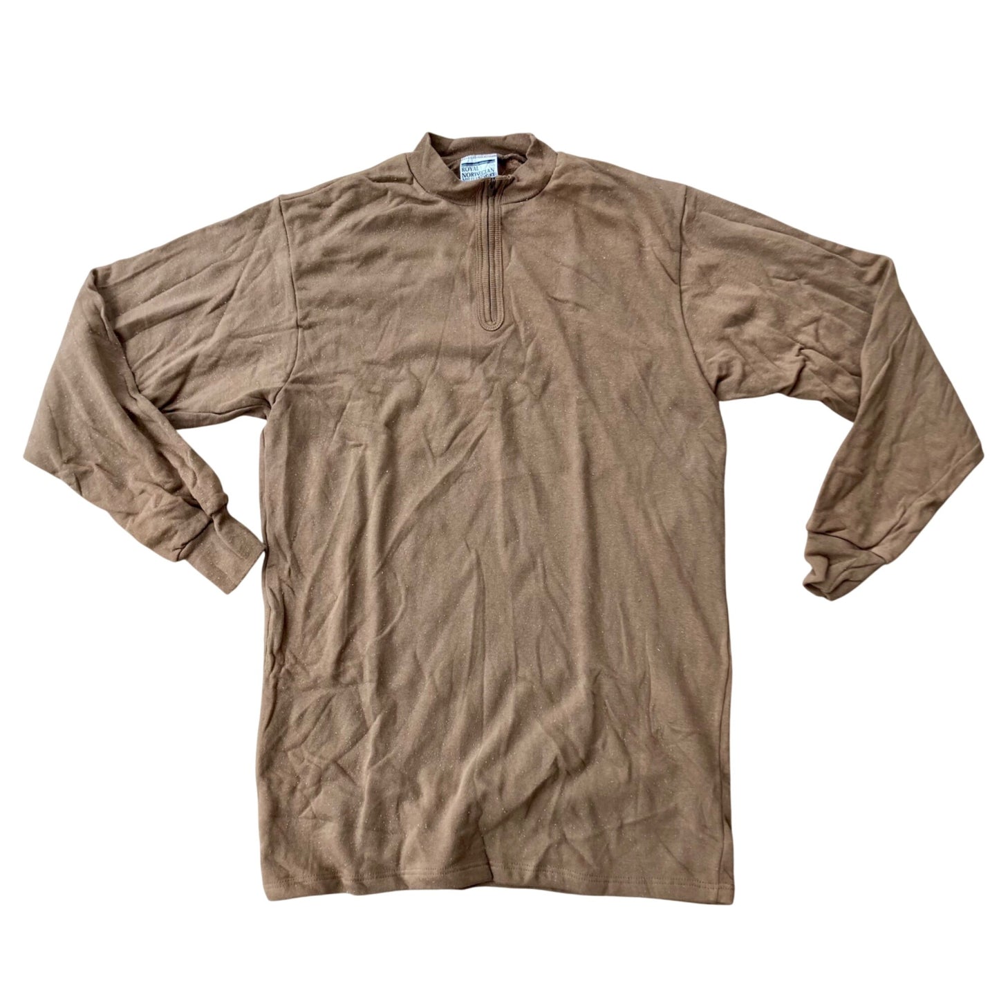 Lot 2 Royal Norwegian Military Shirts Brown Cotton Thermal Size Medium