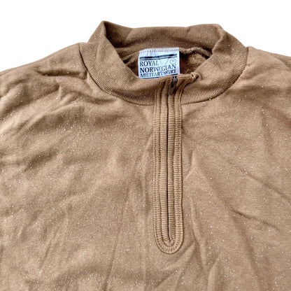Lot 2 Royal Norwegian Military Shirts Brown Cotton Thermal Size Medium