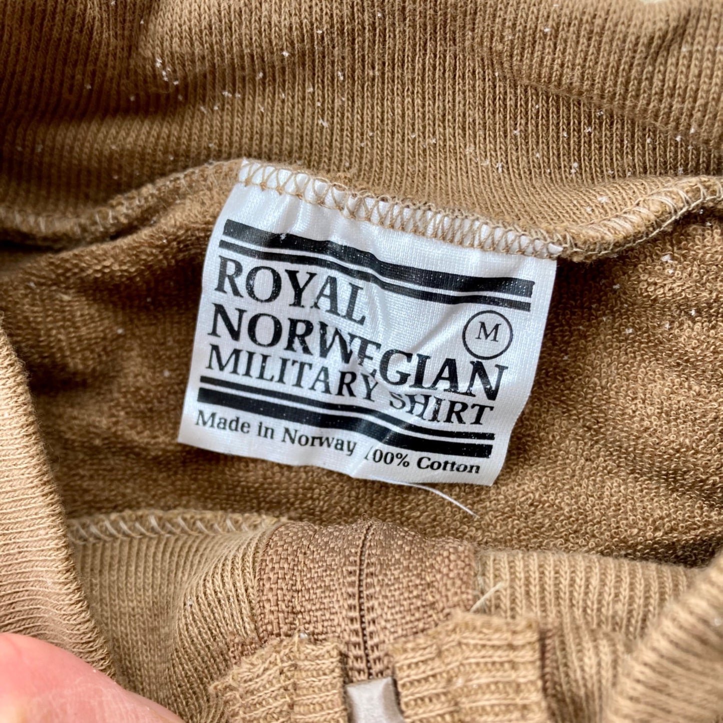 Lot 2 Royal Norwegian Military Shirts Brown Cotton Thermal Size Medium